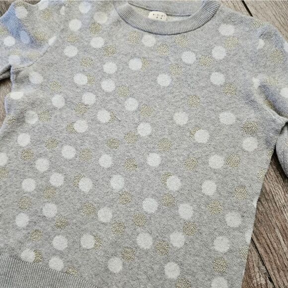 A New Day Gray Polka Dot Knit Long Sleeve Crew Neck Sweater Size XS - Picture 7 of 12